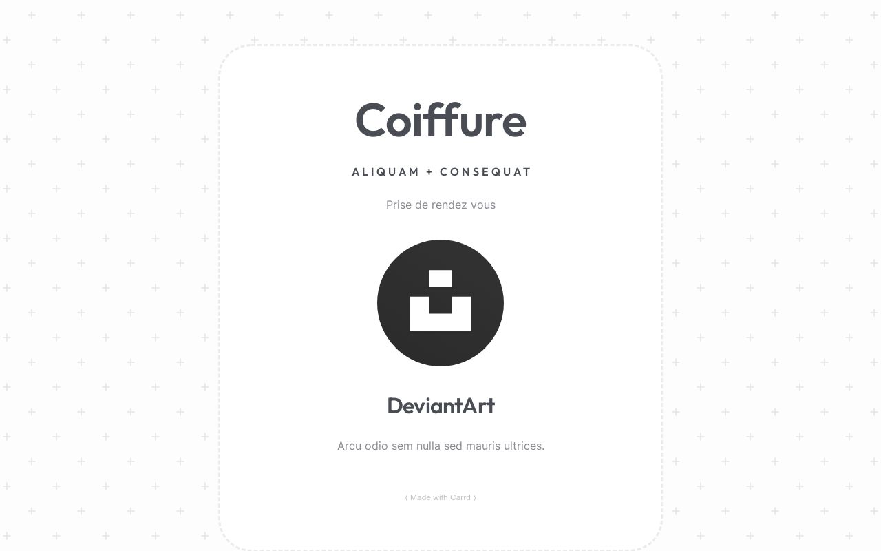 Carrd profile picture for @coiffure